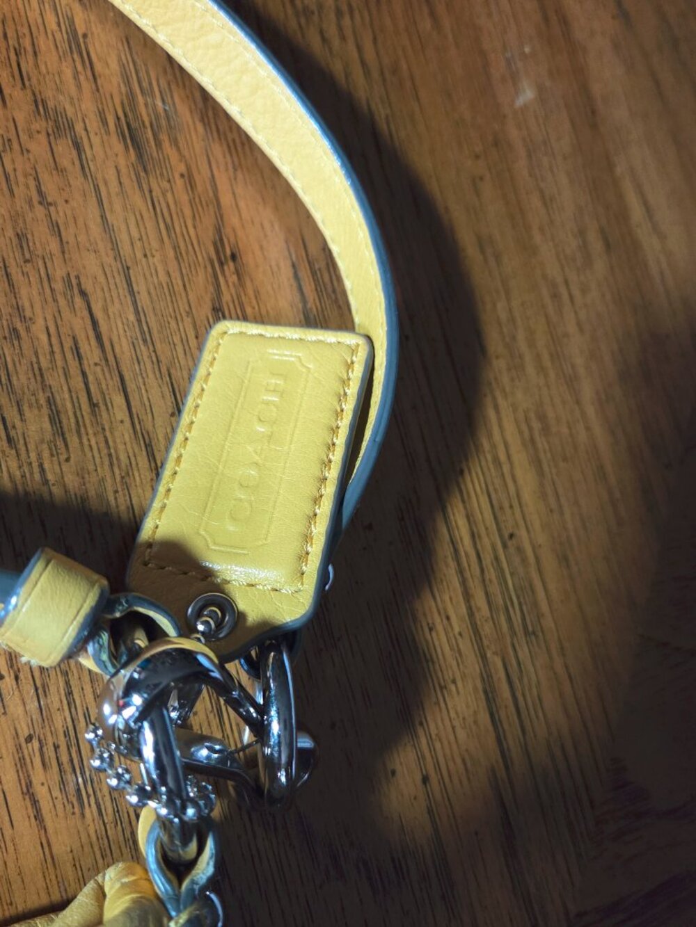 Yellow Coach Crossbody Hobo Bag - Picture 7 of 11